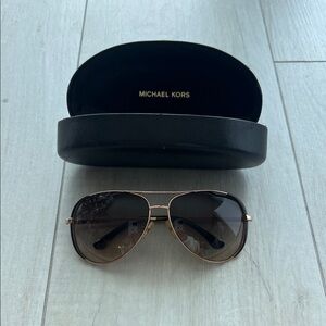 Michael Kors Gold Aviator Sunglasses